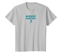 Keep Dancing Foot Motivacional Dance Lover Camiseta, Niños, Plata, 3 años