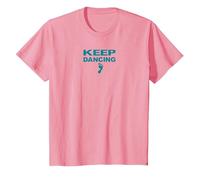 Keep Dancing Foot Motivacional Dance Lover Camiseta, Niños, Rosado, 3 años