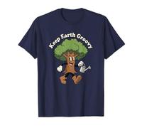 Keep Earth Groovy Retro Árbol de Dibujos Animados Día del Árbol de la Tierra Camiseta