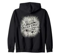 Keep EMO Alive Broken Heart Gráfico para Alt Scene Sudadera con Capucha