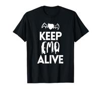 Keep EMO Alive Dark Bat Heart Camiseta