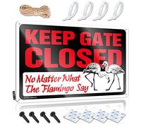 Keep Gate Closed No Matter What The Flamingo Say Return Optical Illusion - Impresiones geniales para decoración de pared (20 x 30 cm)