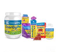 Keep Going - Pack Triatlón Completo | EnergyPro Limón + 12 Geles sabor Frutos Rojos + Caja de Gummy + Salt Plus