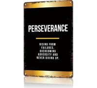 Keep Going Strength Symbol Tin Sign for Workspace Desk Area 12x8 Inch