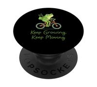 Keep Growing Cita Biking Frog Mentalidad de Crecimiento Motivacional PopSockets PopGrip Adhesivo