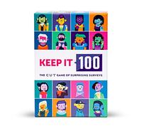 Keep It 100: The Card Game by Cut | Encuestas sorprendentes y adivinanzas intuitivas | Juego de Cartas para Familiares, Amigos, Fiestas y Noche de Juegos