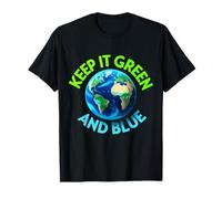 Keep It Green And Blue Avión Día de la Tierra Lema Ambiental Camiseta
