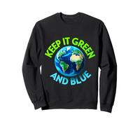 Keep It Green And Blue Avión Día de la Tierra Lema Ambiental Sudadera