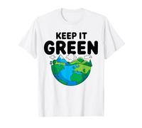 Keep It Green Día de la Tierra Planeta Conciencia Ambiental Retro Camiseta