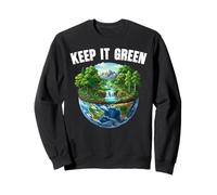 Keep It Green Earth Day Save Cute Planet Estudiantes Maestros Sudadera