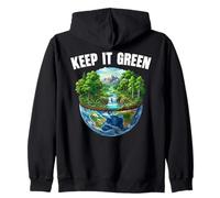 Keep It Green Earth Day Save Cute Planet Estudiantes Maestros Sudadera con Capucha