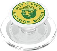 Keep It Green! Help Prevent Wildfires Vintage Smokey Bear PopSockets PopGrip para MagSafe