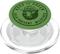 Keep It Green! Help Prevent Wildfires Vintage Smokey Bear PopSockets PopGrip para MagSafe