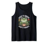 Keep It Green Keep It Froggy Eco Frog Garden Cita Camiseta sin Mangas