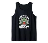 Keep It Green Keep It Froggy Eco Frog Garden Cita Camiseta sin Mangas