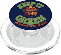 Keep It Green! Prevent Wildfires Classic Smokey Bear PopSockets PopGrip para MagSafe