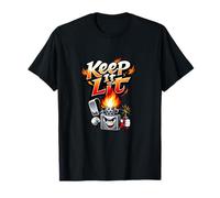 Keep It Lit Electricista Poder Humor Llama Graffiti Camiseta