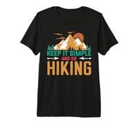 Keep It Simple and Go Hiking Camping Camper Adventure Nature Camiseta Premium