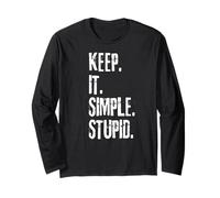 Keep It Simple Stupid Grunge Look Funny Sarcástico Cita Manga Larga