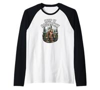 Keep It Squatchy Bigfoot Sasquatch Forest Cryptozoology Camiseta Manga Raglan