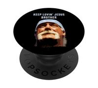 Keep Lovin' Jesus Brother - Wrestling Commemorative Faith PopSockets PopGrip Adhesivo