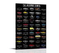 KEEP MARY The Most Iconic Cars in Film History Poster Pintura Decorativa Lienzo Arte de Pared Salón Póster Dormitorio Pintura 40 x 60 cm (40 x 60 cm)