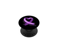Keep Memories Alive Ribbon Heart Alzheimer PopSockets PopGrip Adhesivo