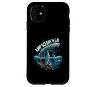 Keep Oceans Wild Whale Conservation Marine Life Design Carcasa para iPhone 11