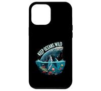 Keep Oceans Wild Whale Conservation Marine Life Design Carcasa para iPhone 12 Pro MAX