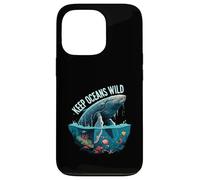 Keep Oceans Wild Whale Conservation Marine Life Design Carcasa para iPhone 13 Pro