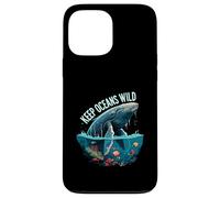 Keep Oceans Wild Whale Conservation Marine Life Design Carcasa para iPhone 13 Pro MAX