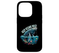 Keep Oceans Wild Whale Conservation Marine Life Design Carcasa para iPhone 14 Pro