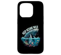 Keep Oceans Wild Whale Conservation Marine Life Design Carcasa para iPhone 15 Pro