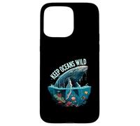 Keep Oceans Wild Whale Conservation Marine Life Design Carcasa para iPhone 15 Pro MAX