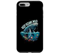 Keep Oceans Wild Whale Conservation Marine Life Design Carcasa para iPhone 7 Plus/8 Plus