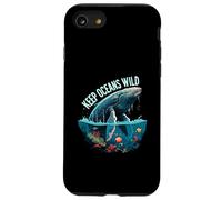 Keep Oceans Wild Whale Conservation Marine Life Design Carcasa para iPhone SE (2020) / 7/8