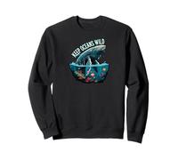 Keep Oceans Wild Whale Conservation Marine Life Design Sudadera