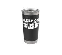 Keep On Truckin Women Keep On Trucking Best Truckin Dad Ever Vaso térmico de acero inoxidable de doble pared