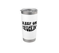 Keep On Truckin Women Keep On Trucking Mens Trucker Driver Vaso térmico de acero inoxidable de doble pared