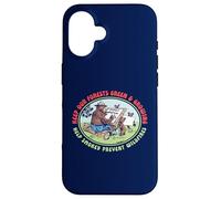 Keep Our Forest Green & Growing Smokey Bear & Friends Retro Carcasa para iPhone 16