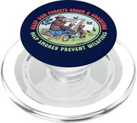 Keep Our Forest Green & Growing Smokey Bear & Friends Retro PopSockets PopGrip para MagSafe