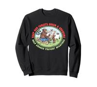 Keep Our Forest Green & Growing Smokey Bear & Friends Retro Sudadera