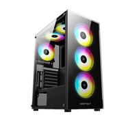 Caja ATX de vidrio XC-210 (negra) - KEEP OUT