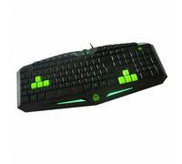 Keep Out F85 - Teclado (retroiluminación LED), Negro y Verde