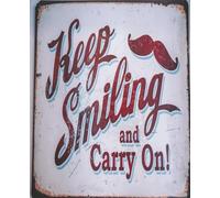 Keep Smiling and Carry On Journal, Wide Ruled, 100 Sheets, 7-1/2" x 9-3/4", Personal and Professional