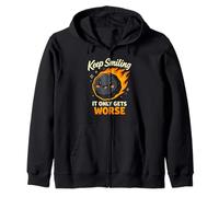 Keep Smiling It Only Gets Peor - Cita Divertida de meteoritos Sudadera con Capucha