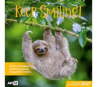 Keep Smiling Kalender 2027 - 30x30 - Art12: Humorvoller Tier-Kalender im schlanken Hochformat (aufgeklappt 30x60 cm) | Eintrage-Kalendarium