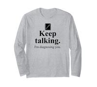 Keep Talking I'm Diagnosing You Notebook Therapist Coworker Manga Larga