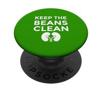 Keep The Beans Clean Funny World Kidney Disease Awareness PopSockets PopGrip Adhesivo