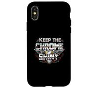 Keep the Chrome Shiny Auto Enthusiast Design Carcasa para iPhone X/XS